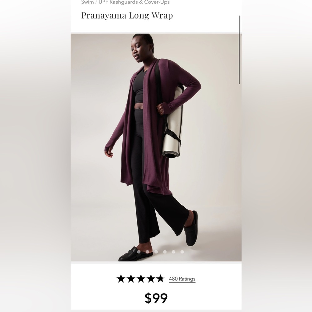 NWOT Athleta LONG Pranayama Wrap.